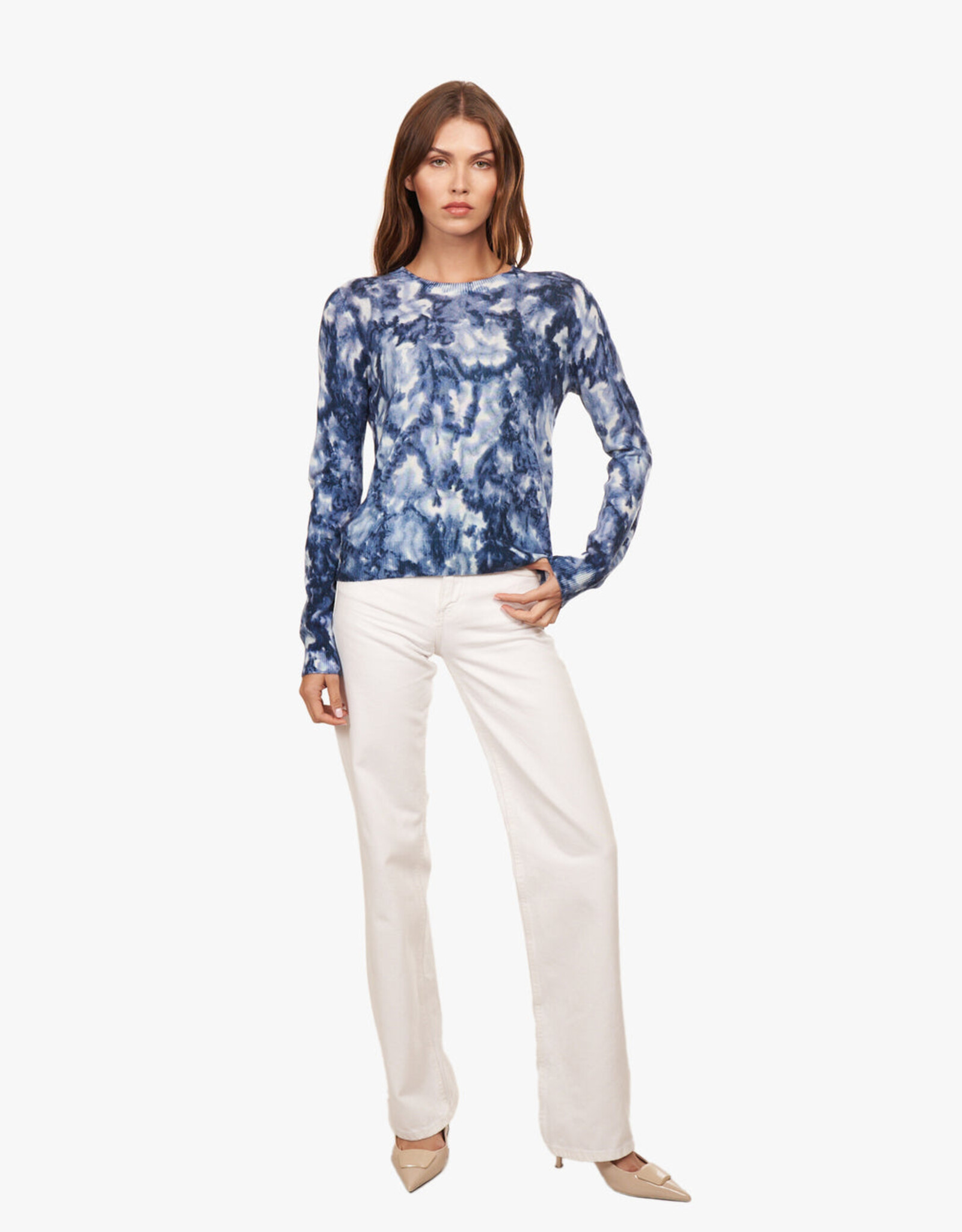 Autumn Cashmere Floral Print Crew R14009