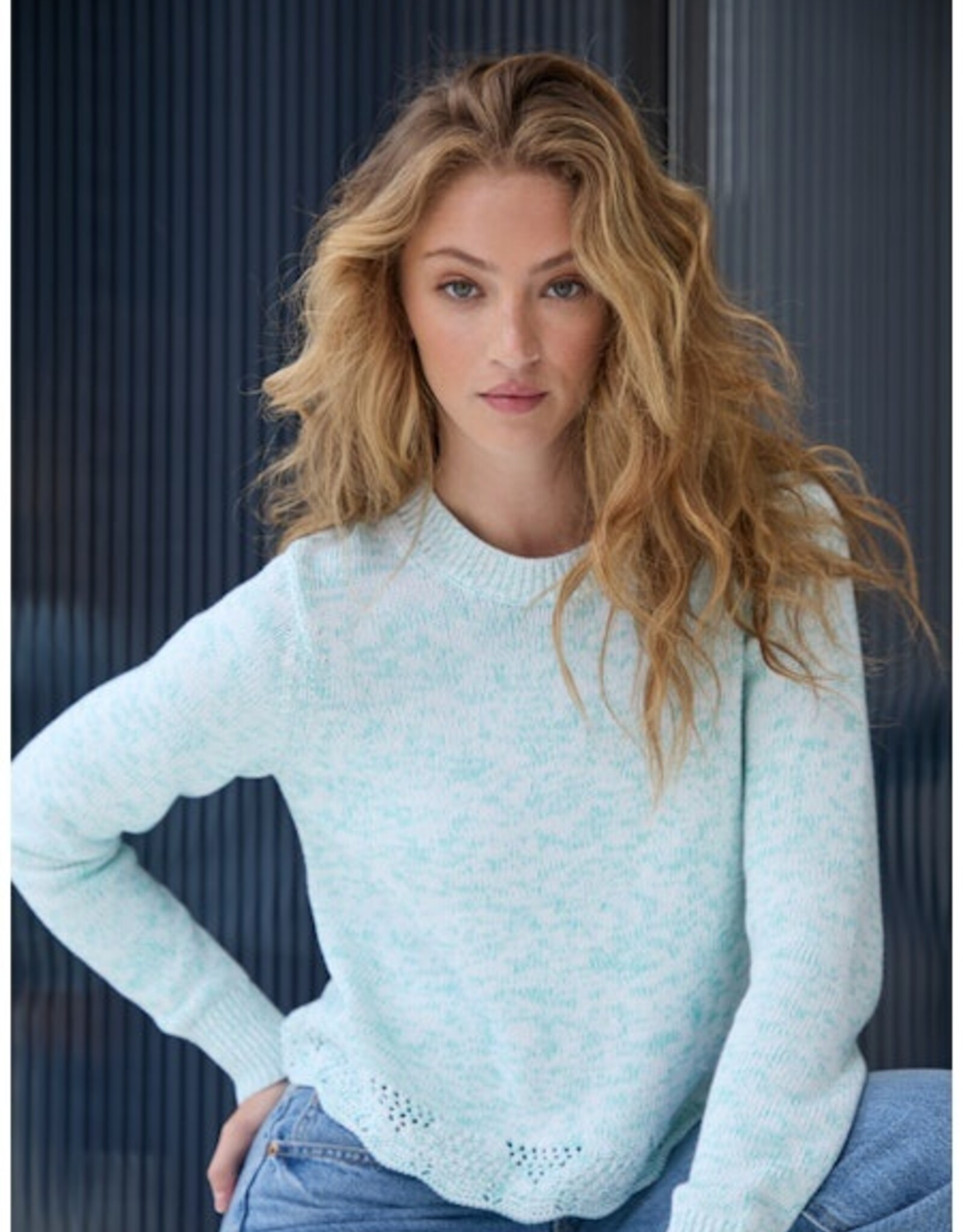 Autumn Cashmere Tweed Cotton Crew
