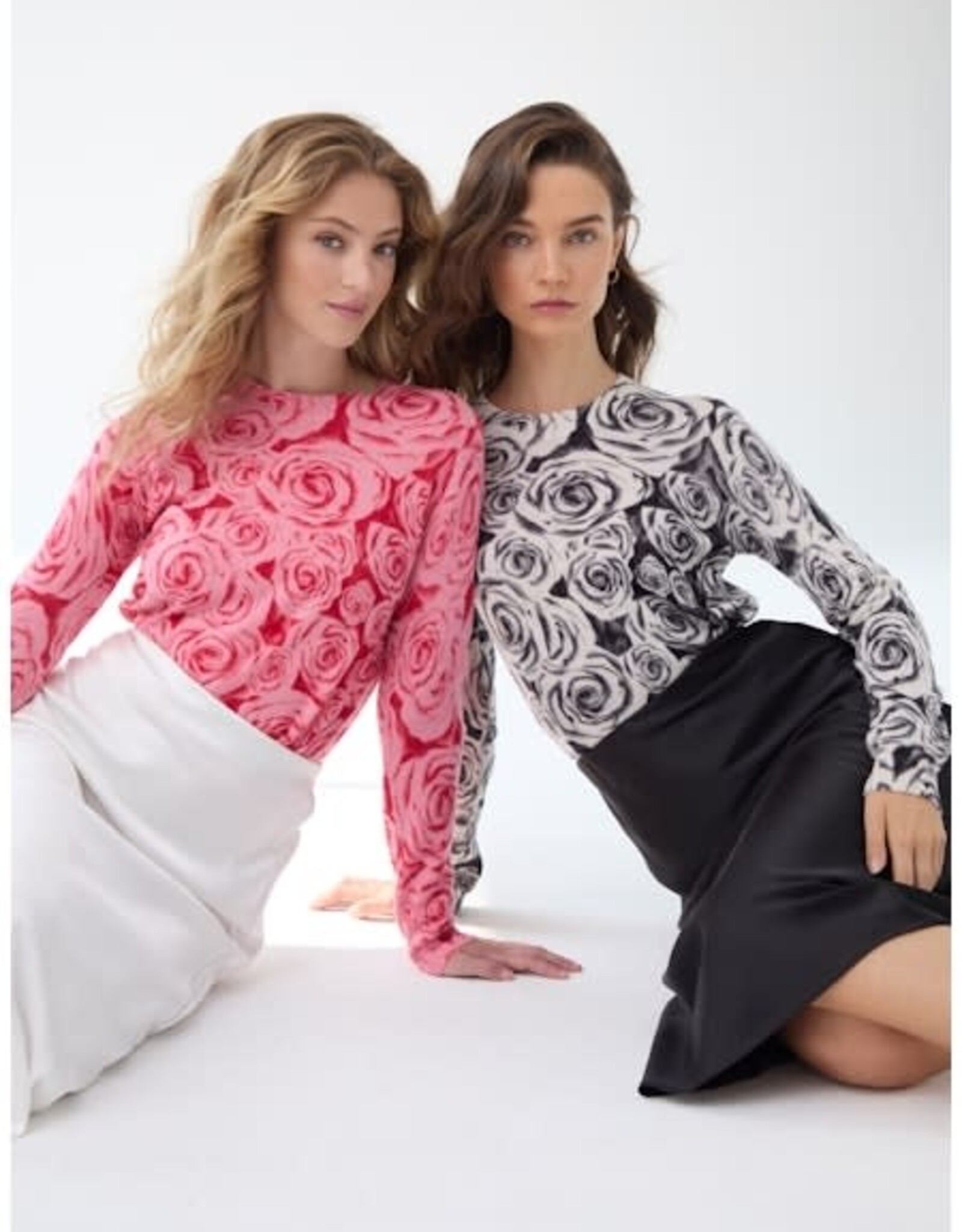 Autumn Cashmere Rose Print Crew