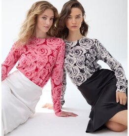 Autumn Cashmere Rose Print Crew
