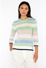 Kinross 3 QTR Sleeve Stripe Crew LSSC5-112