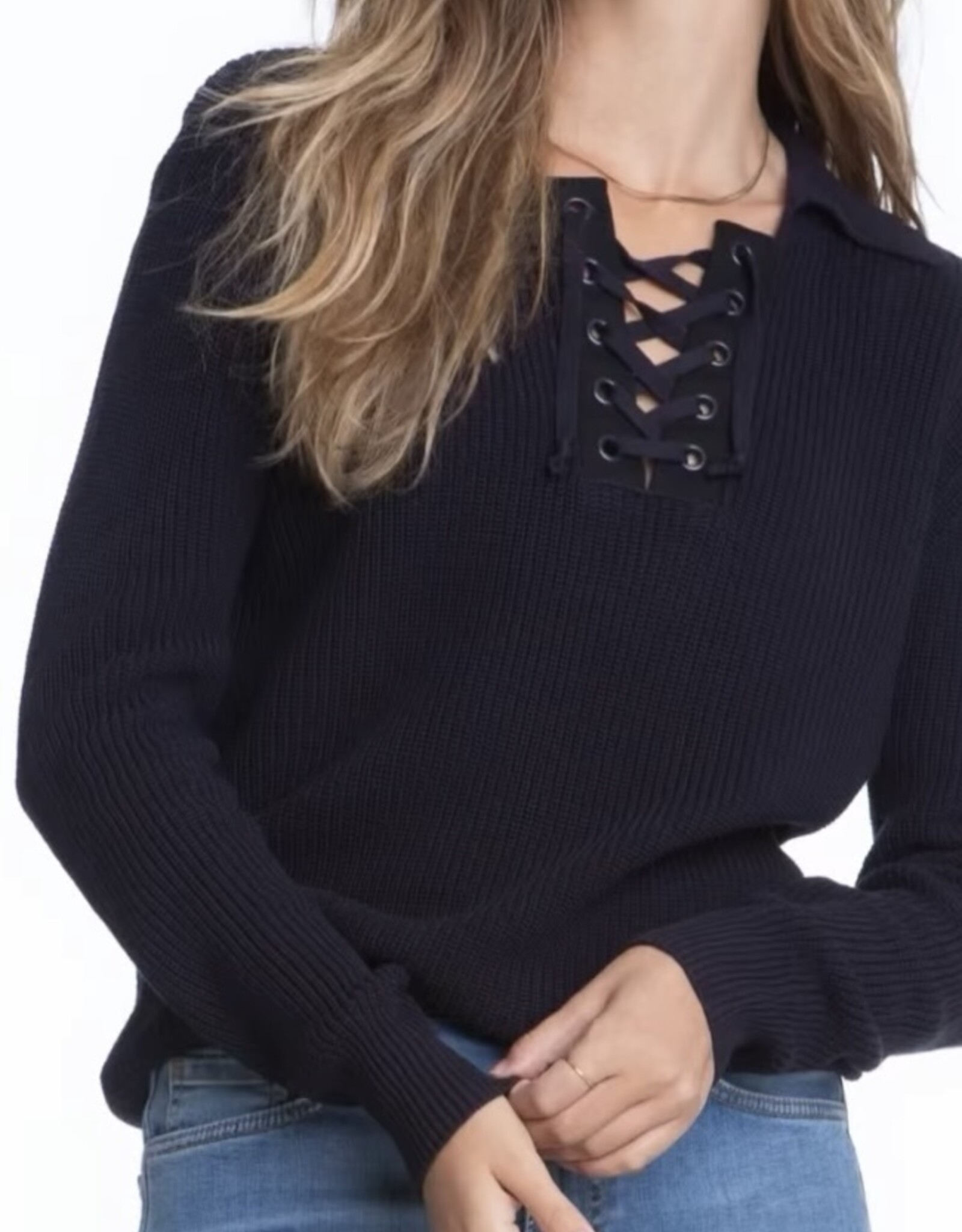 Elliott Lauren Lace Up L/S Top