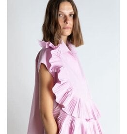 PSOPHIA Ruffle Taffeta Top