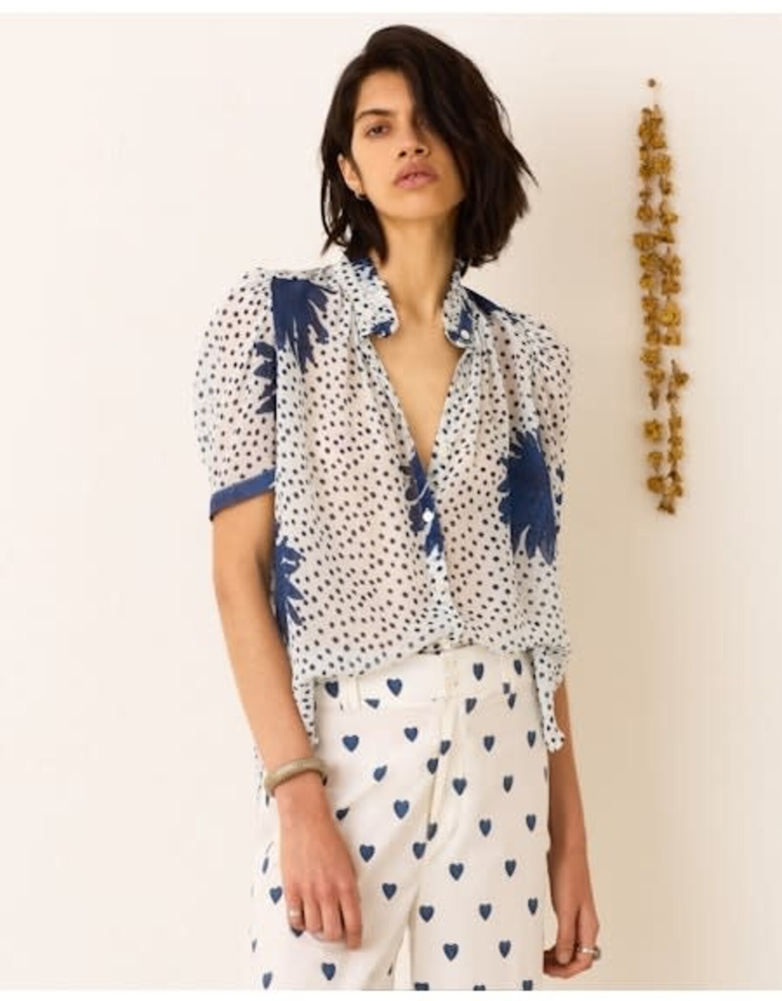 Alix of Bohemia Winn Indigo Dahlia Shirt