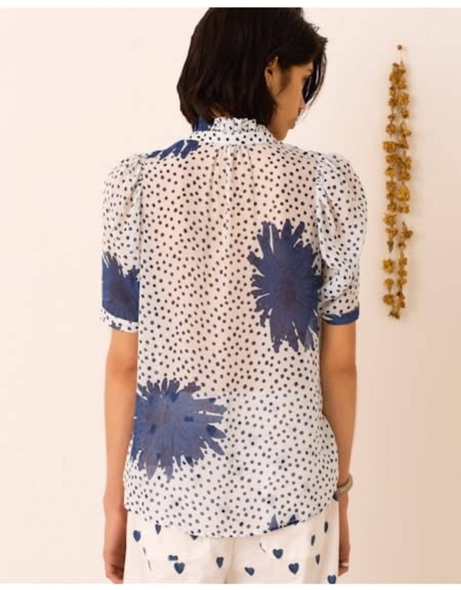 Alix of Bohemia Winn Indigo Dahlia Shirt