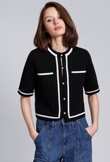 MINNIE ROSE Cotton S/S Tipped Jacket