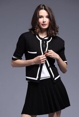 MINNIE ROSE Cotton S/S Tipped Jacket