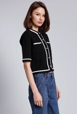 MINNIE ROSE Cotton S/S Tipped Jacket