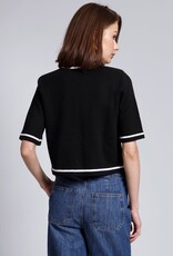 MINNIE ROSE Cotton S/S Tipped Jacket
