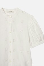 FRAME The Eyelet Gathered Top