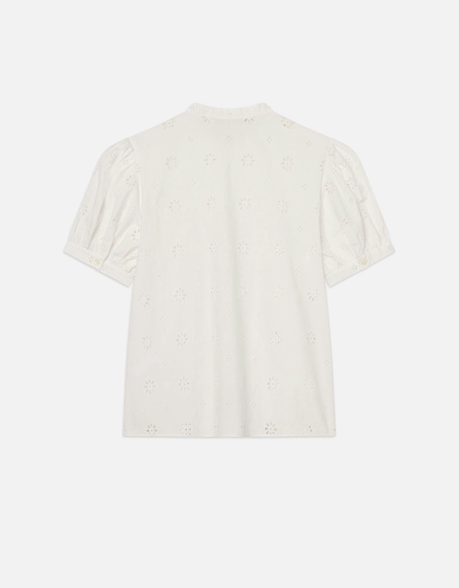 FRAME The Eyelet Gathered Top