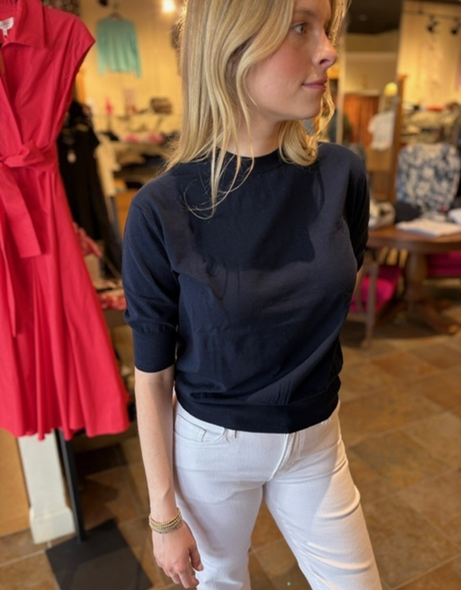 Autumn Cashmere Elbow Sleeve Crew