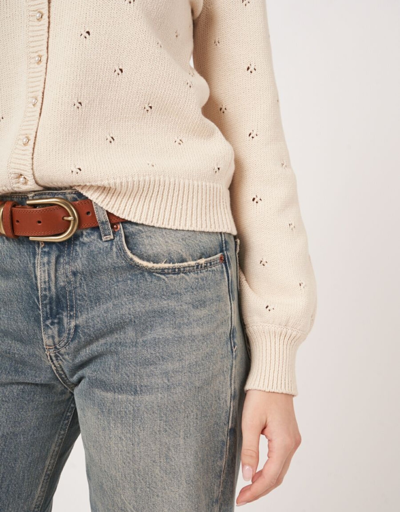 REPEAT CASHMERE Cardigan w/Pearl Buttons