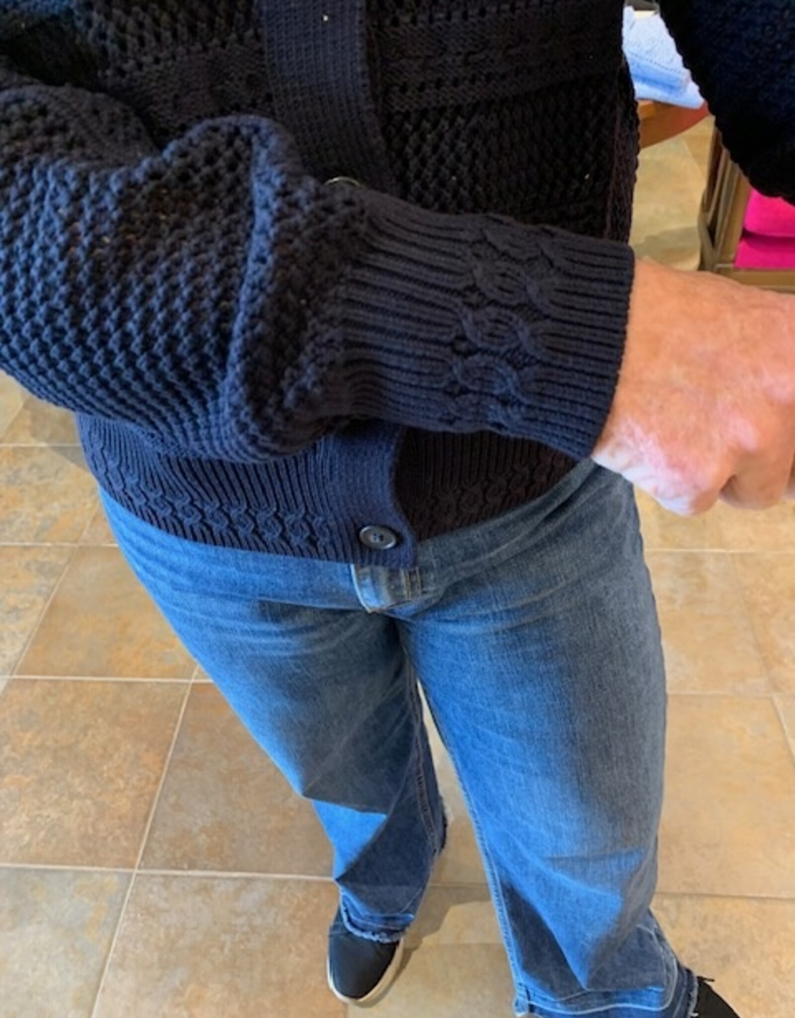 REPEAT CASHMERE Crochet Cardigan
