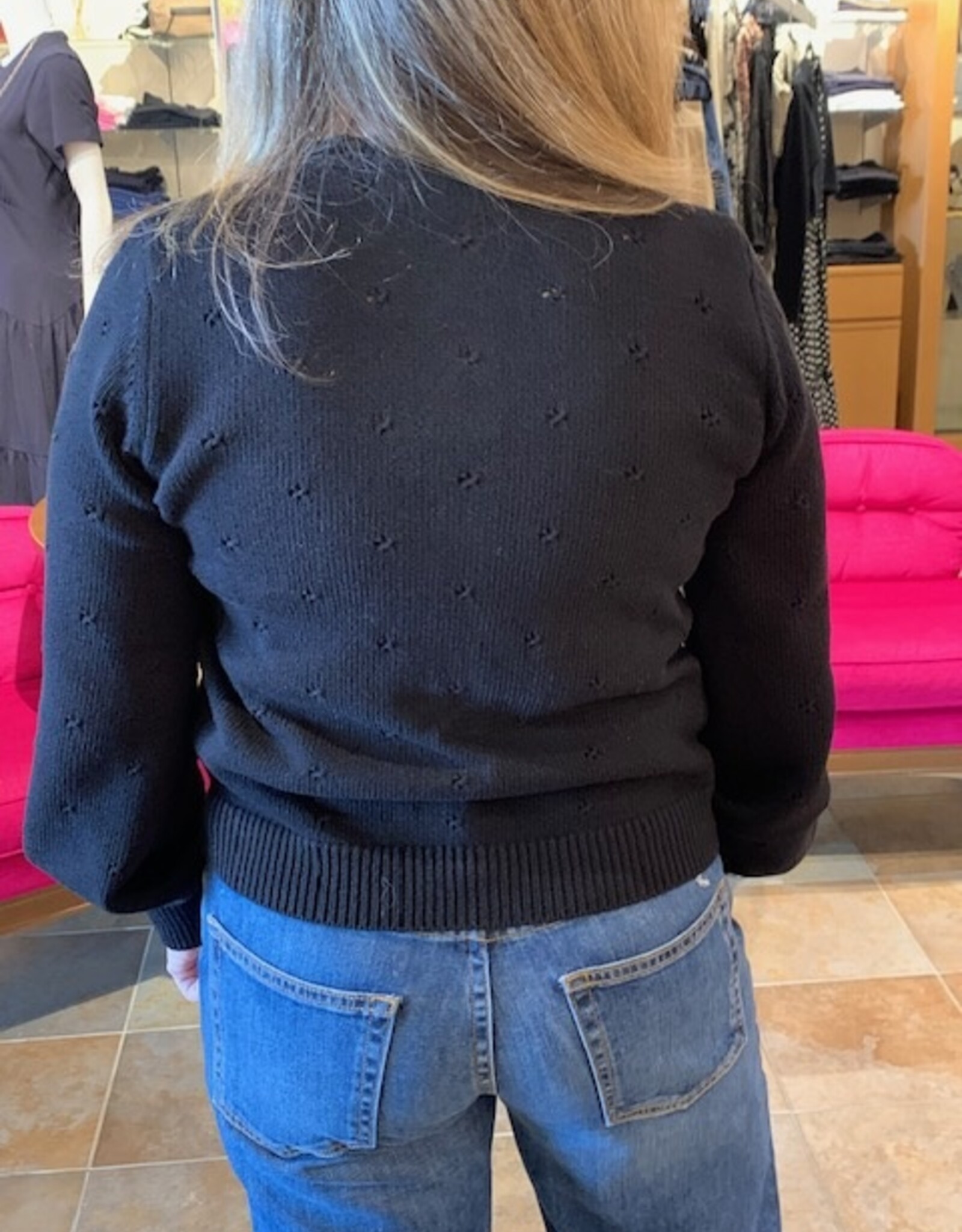 REPEAT CASHMERE Cardigan w/Pearl Buttons
