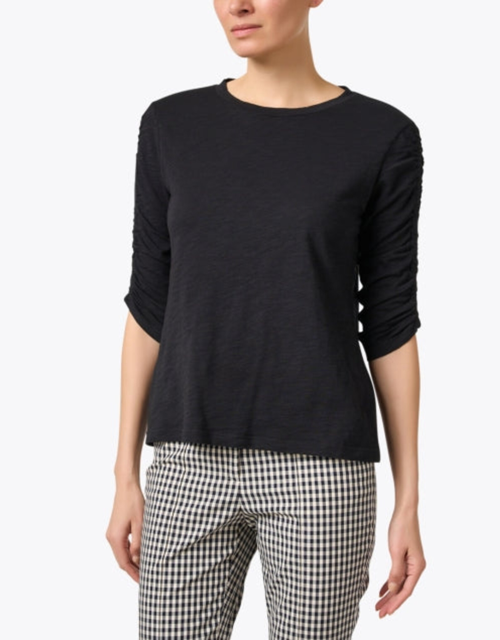 Elliott Lauren Crew w/ 3/4 Ruched Sleeve