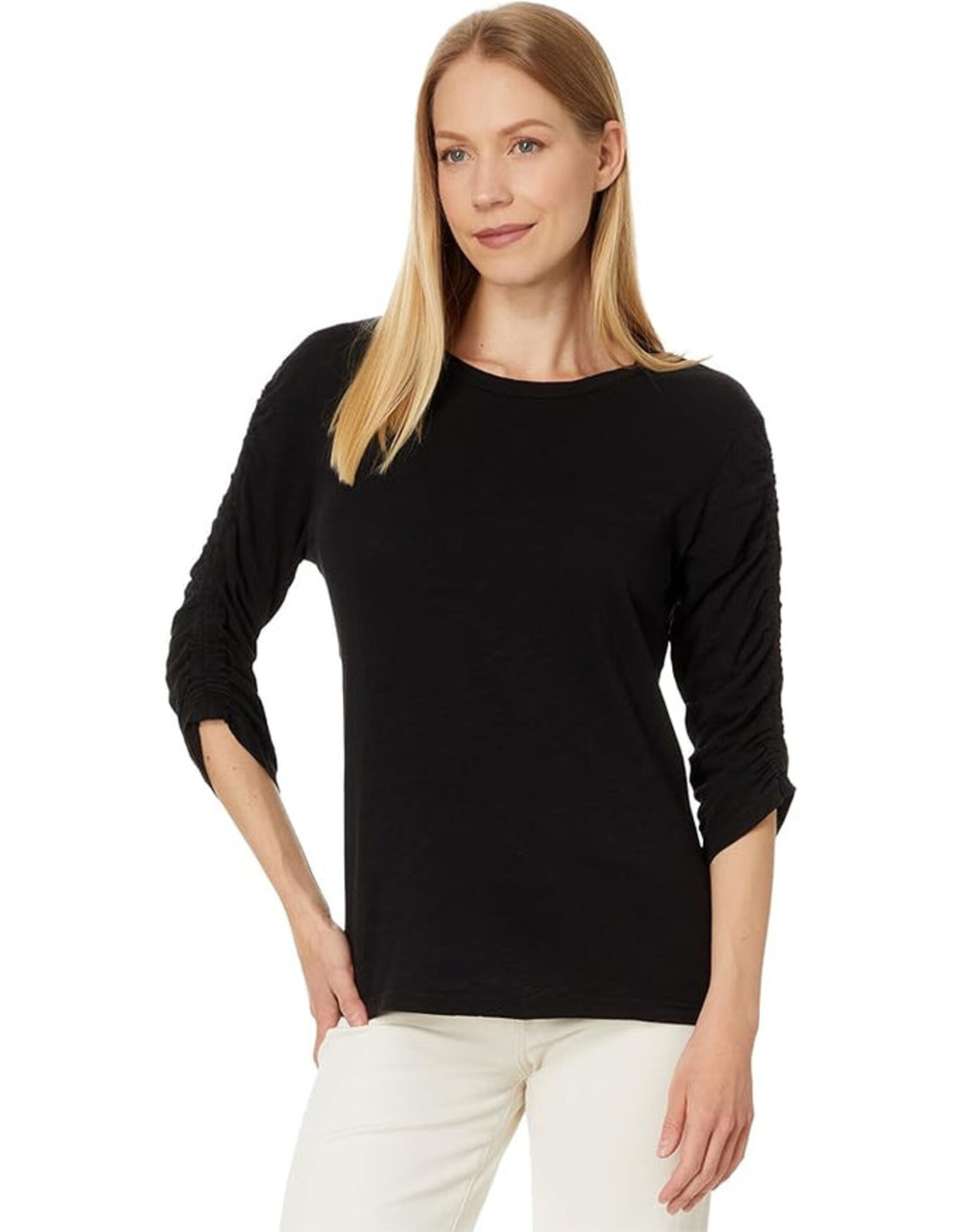 Elliott Lauren Crew w/ 3/4 Ruched Sleeve