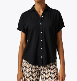 Elliott Lauren Button Front Tee W/Collar