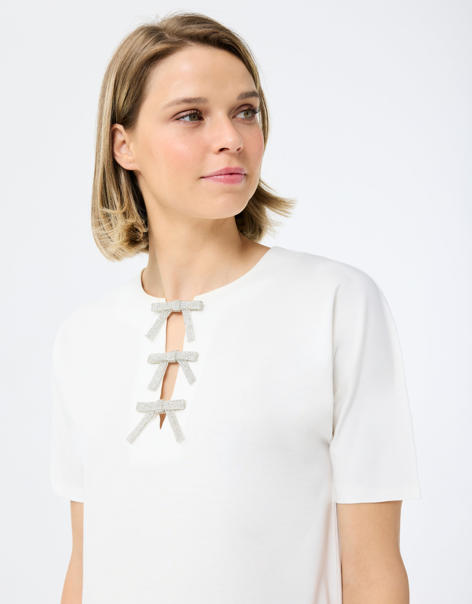Leo & Ugo Matilda Beaded Bow Tie Top
