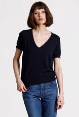 MINNIE ROSE V Tee Cotton Cashmere