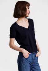 MINNIE ROSE V Tee Cotton Cashmere