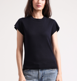 MINNIE ROSE Cotton Cap Sleeve Crew
