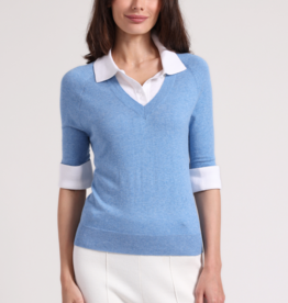 MINNIE ROSE S/S Collared Top