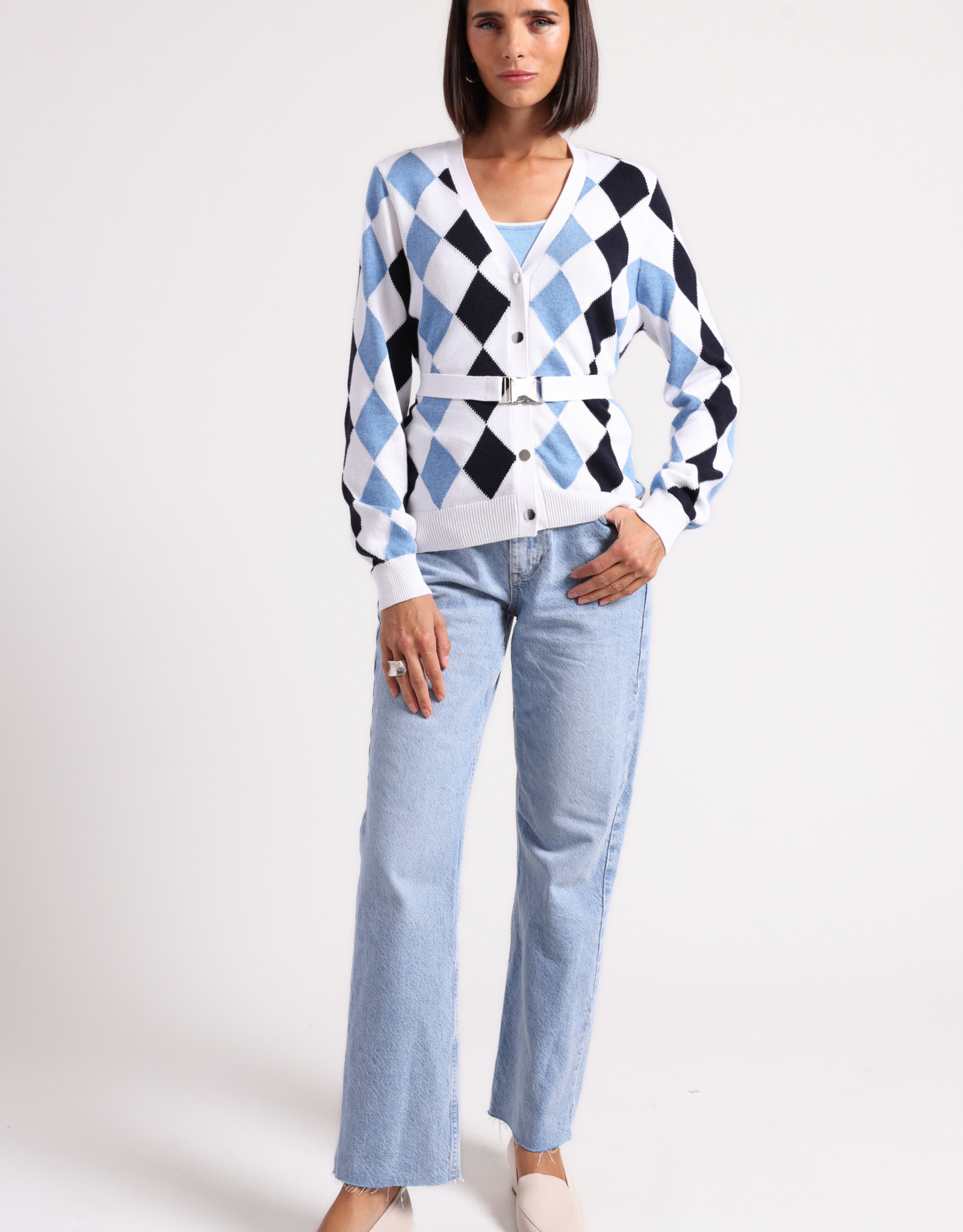 MINNIE ROSE Argyle Cardi