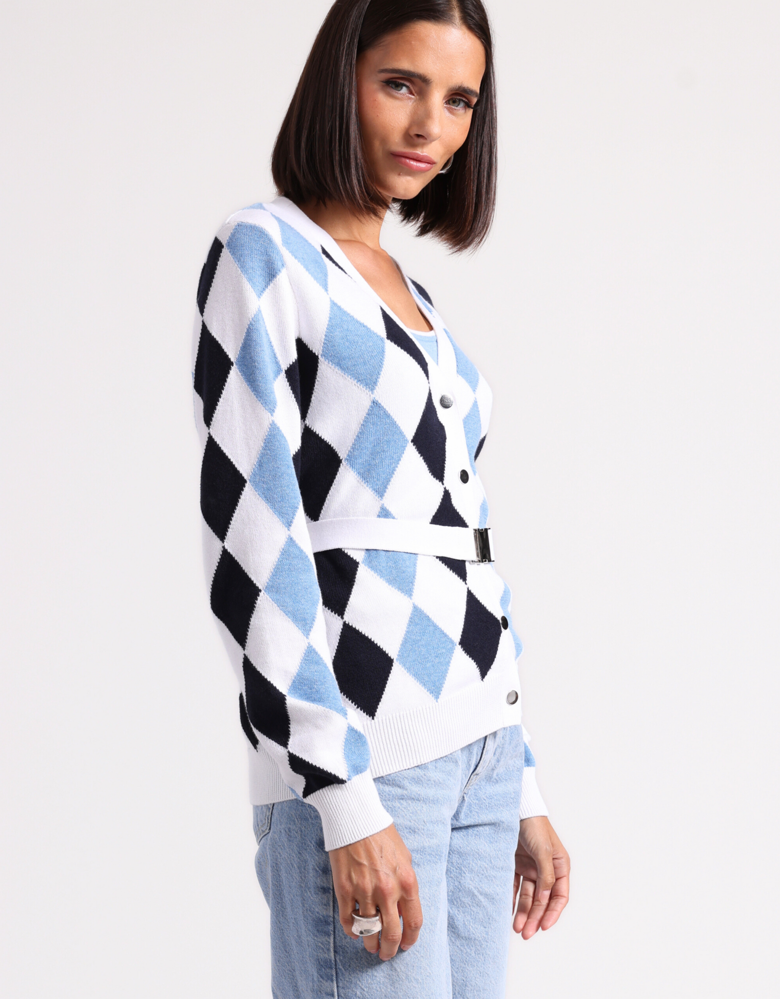 MINNIE ROSE Argyle Cardi