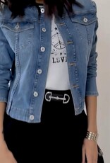 Elliott Lauren Collarless Jean Jacket