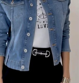 Elliott Lauren Collarless Jean Jacket