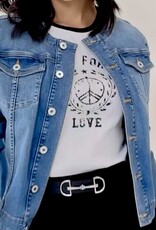 Elliott Lauren Collarless Jean Jacket