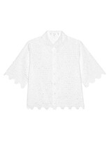 FRAME The Deco Eyelet Top