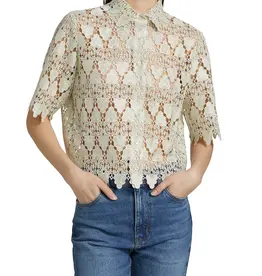 FRAME The Lace Button Up Shirt