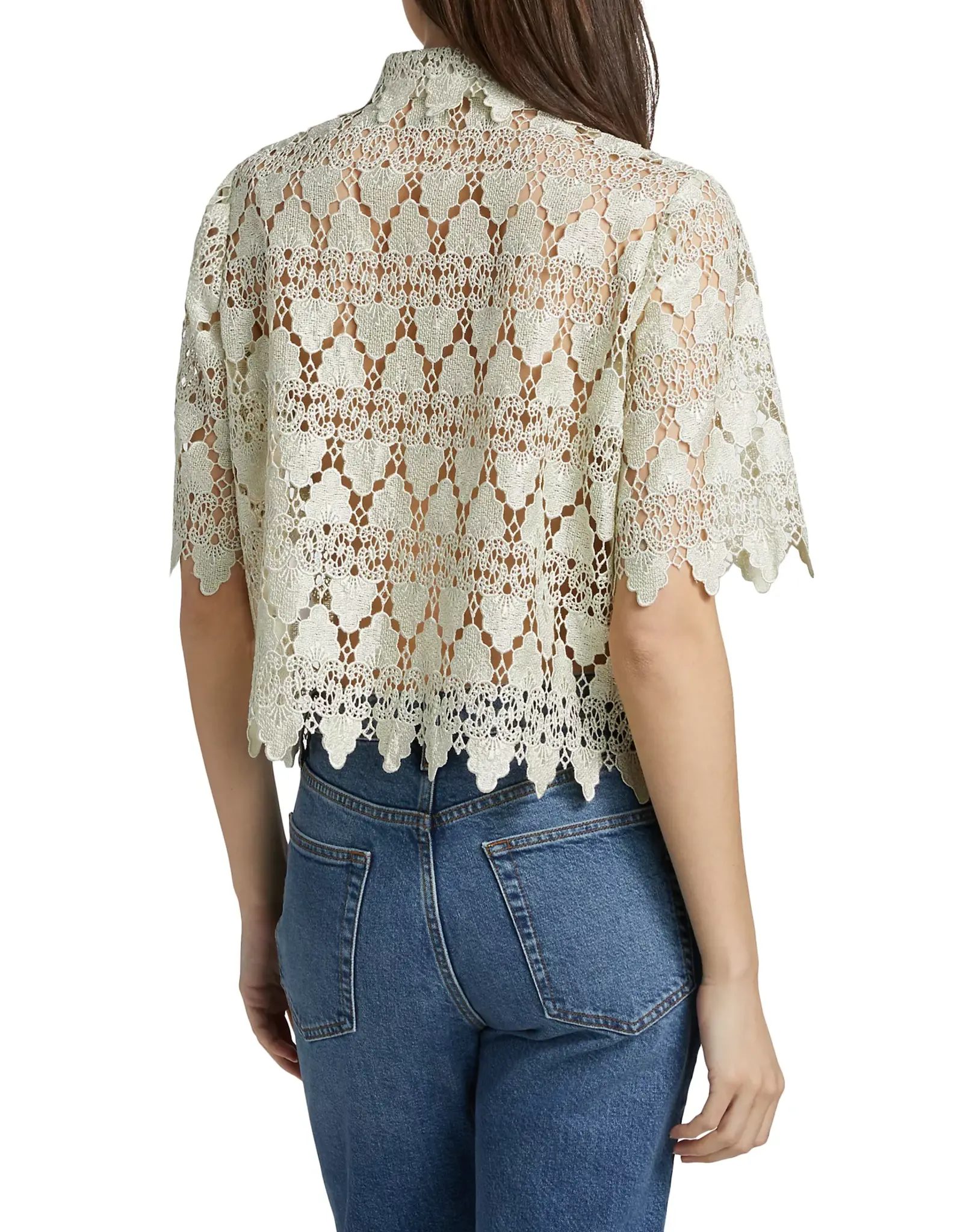 FRAME The Lace Button Up Shirt