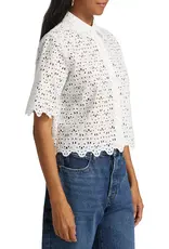 FRAME The Deco Eyelet Top