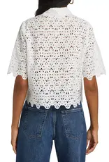 FRAME The Deco Eyelet Top