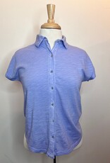 Elliott Lauren Button Front Tee W/Collar