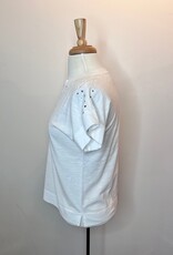 Elliott Lauren Vneck mirrored s/s top