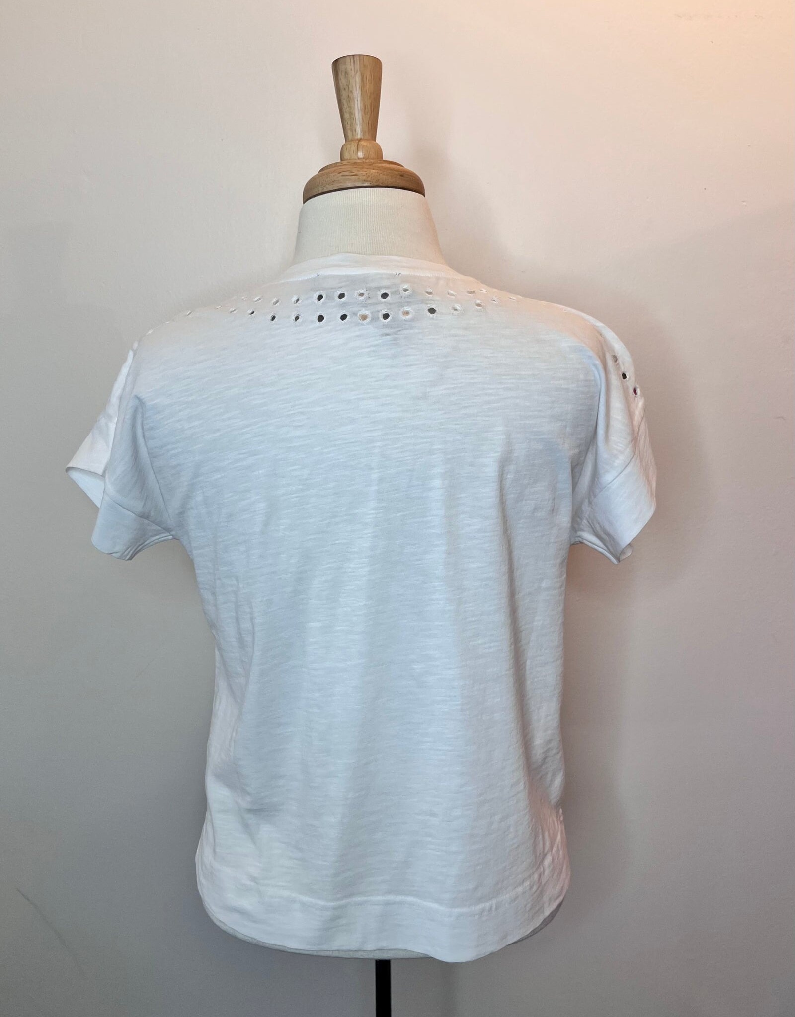 Elliott Lauren Vneck mirrored s/s top
