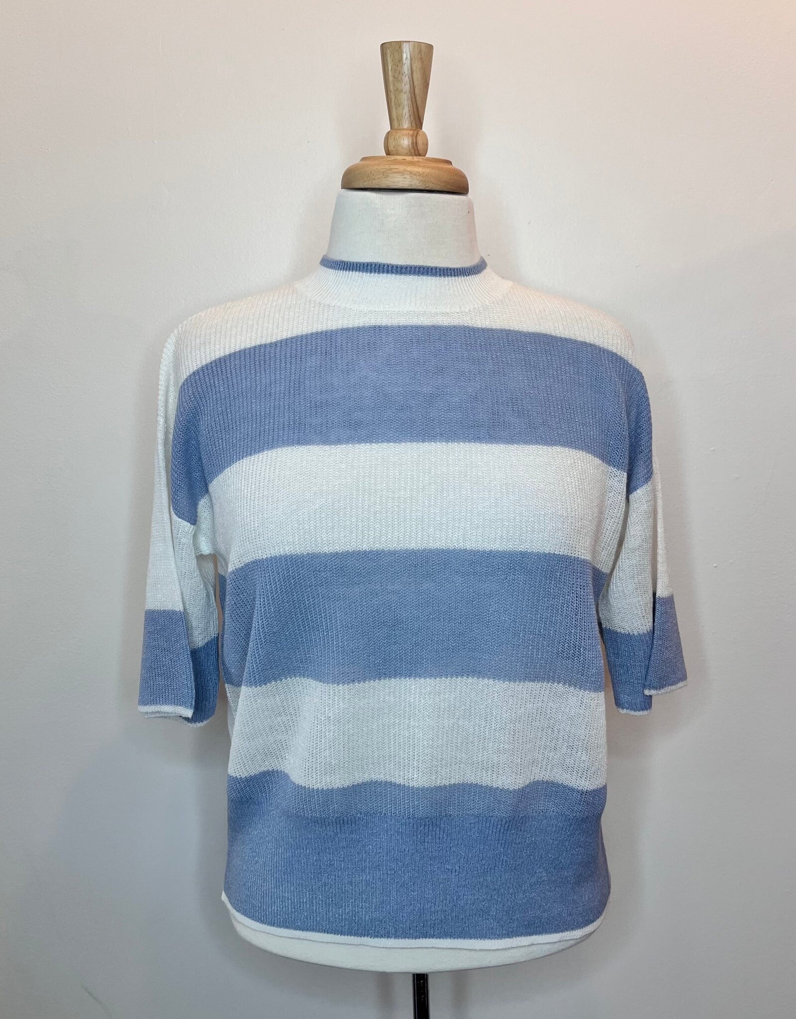 Elliott Lauren Bliss Elbow Sleeve Stripe Top
