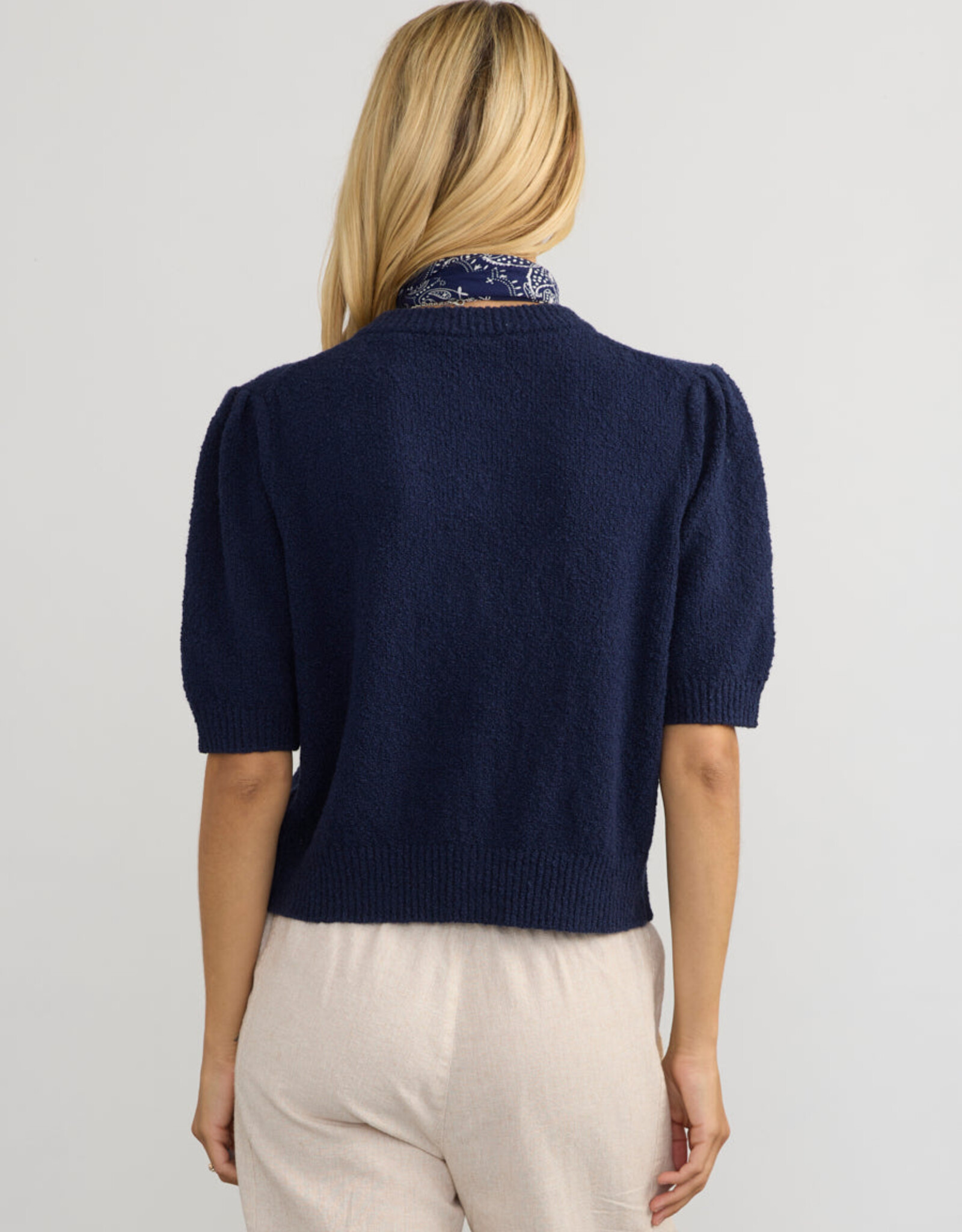 Margaret O'Leary Pleat Sleeve Cardi