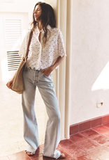 FRAME The Deco Eyelet Top