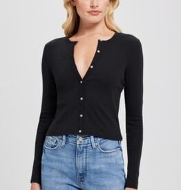 Goldie tees L/S POINTELLE CROP CARDI