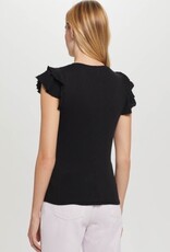 Goldie tees RUFFLE SLEEVE TEE