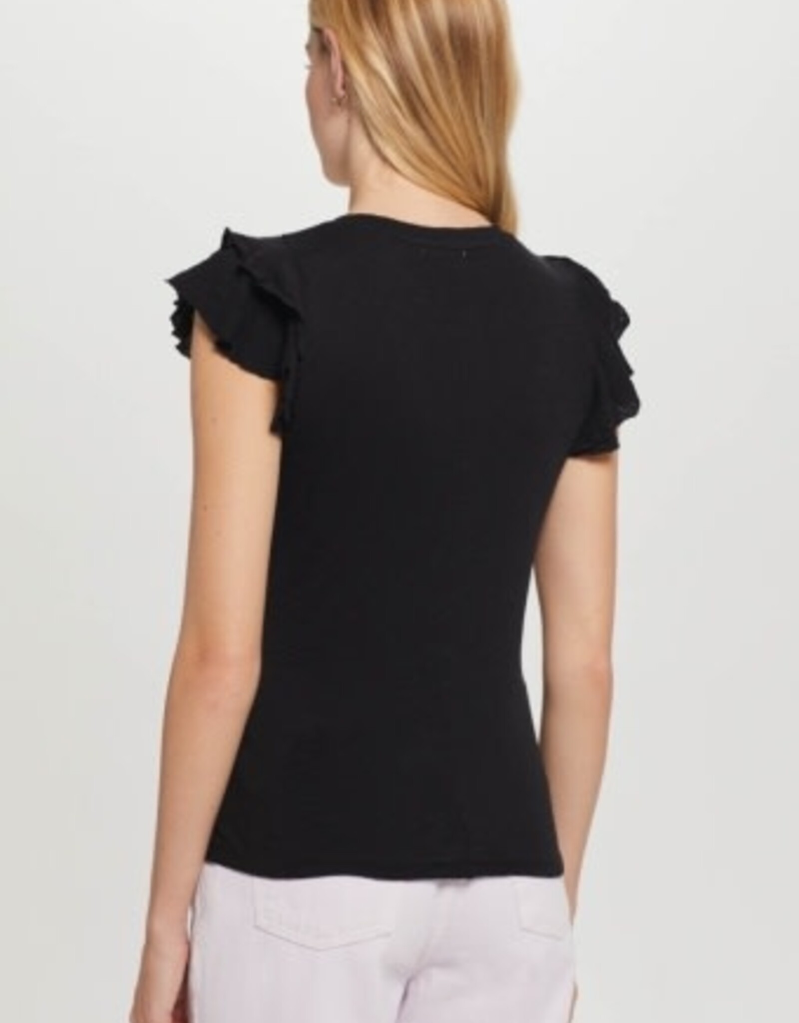 Goldie tees RUFFLE SLEEVE TEE