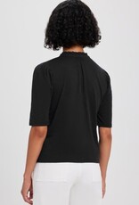 Goldie tees RUFFLE NECK HALF SLV TOP