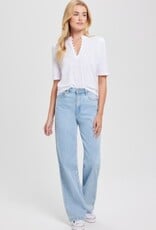 Goldie tees RUFFLE NECK HALF SLV TOP