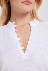 Goldie tees RUFFLE NECK HALF SLV TOP