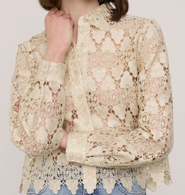 FRAME The Lace Button Up L/S Shirt